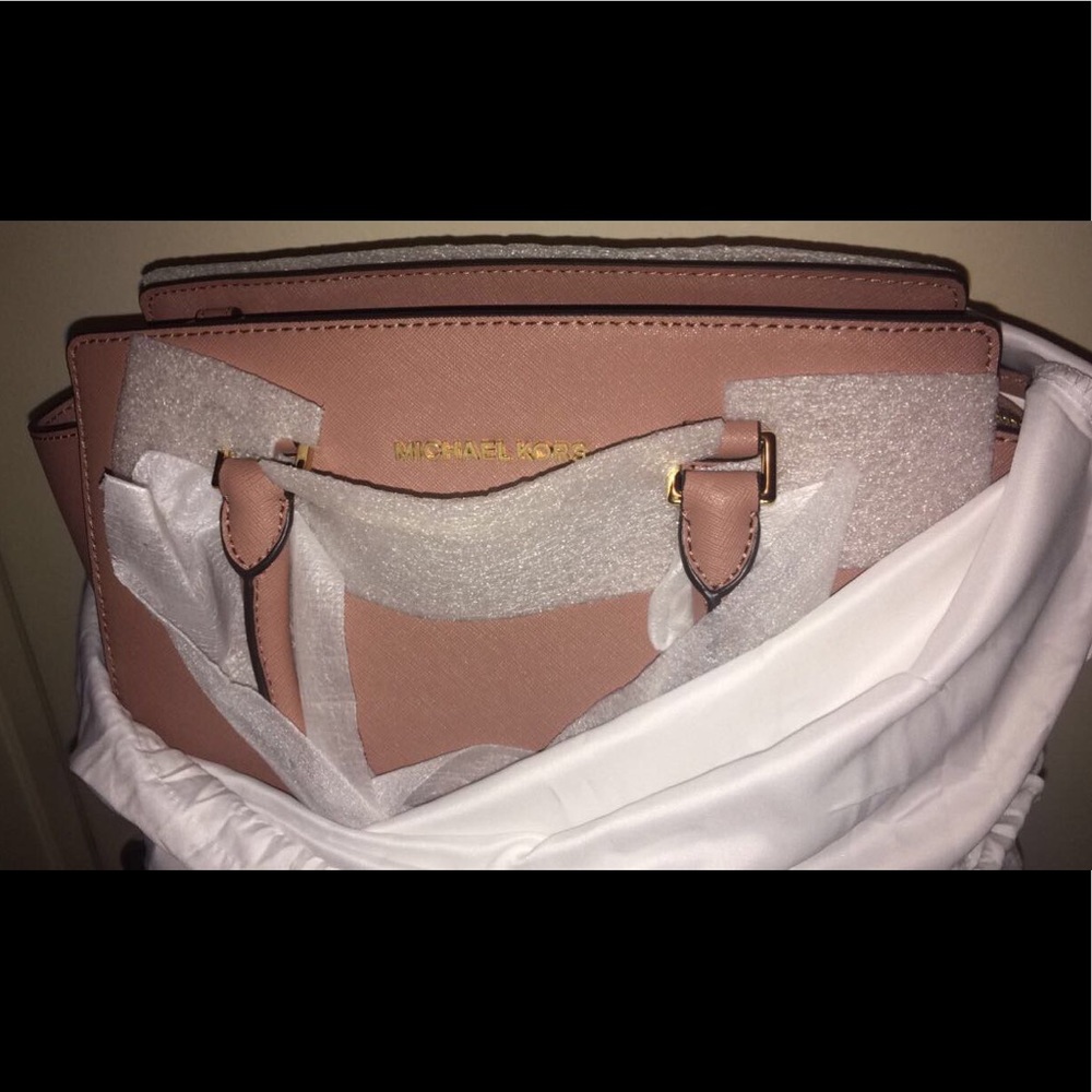 Michael Kors Medium Selma Satchel Dusty Rose