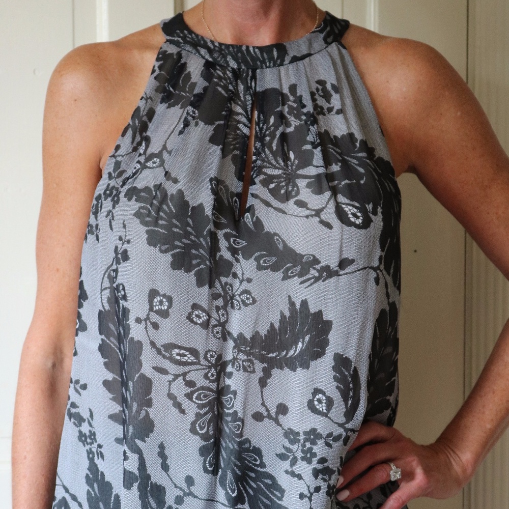 Diane Von Furstenberg Lace Print Overlay Tank