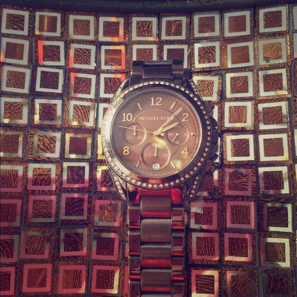 NWOT chocolate Michael Kors watch