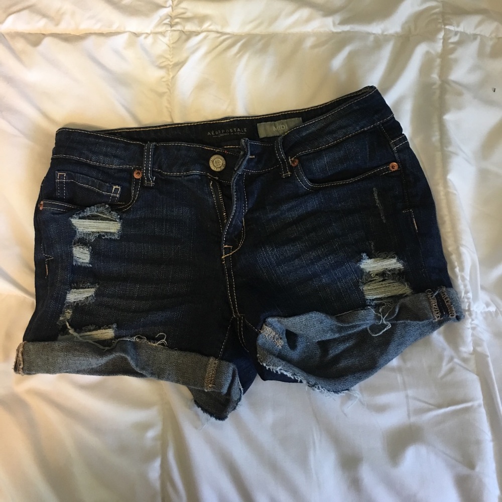 ripped jean shorts