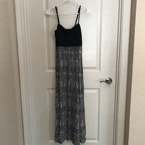 Roxy Blue and White print maxi dress