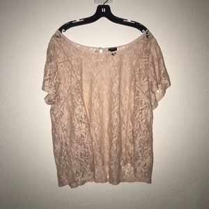 Blush Pink Lace Torrid top