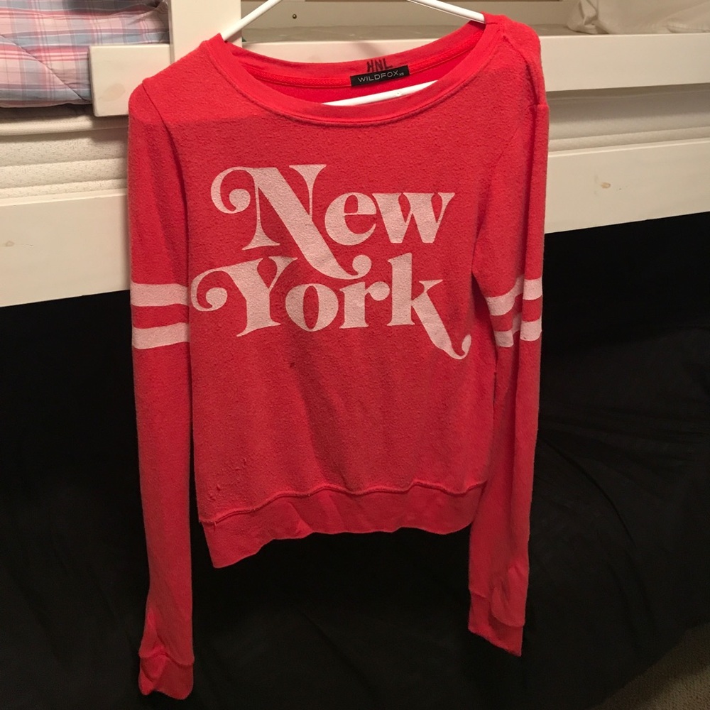 Red Wildfox top that says New York