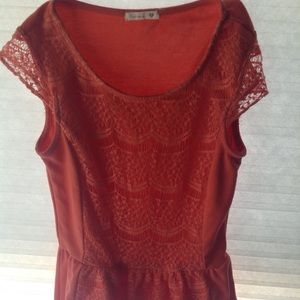Red-Orange Blouse