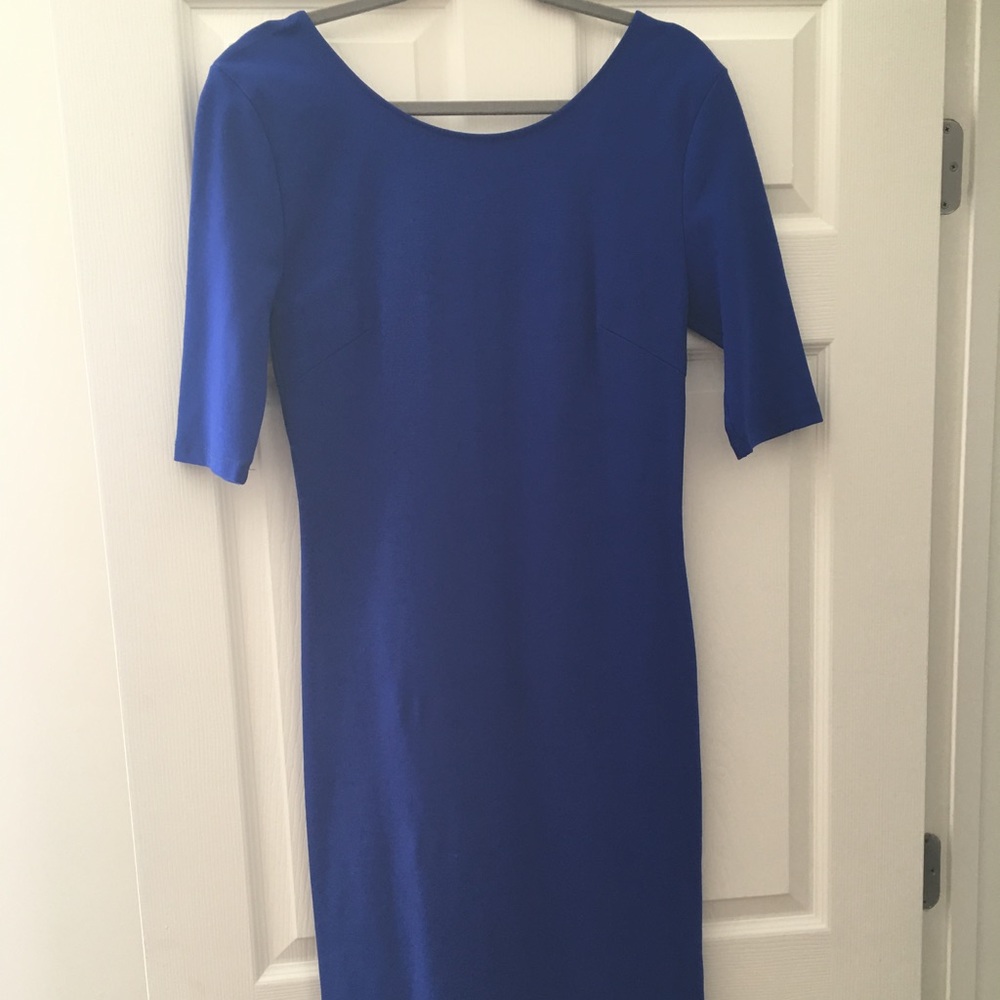 Royal blue bodycon dress