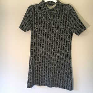 Topshop Bodycon Button/Collar Dress