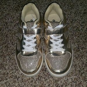 Gold Sparkle Sneakers