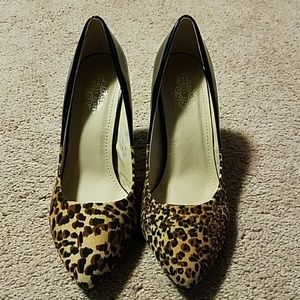 Animal Print and Patent Black Stiletto
