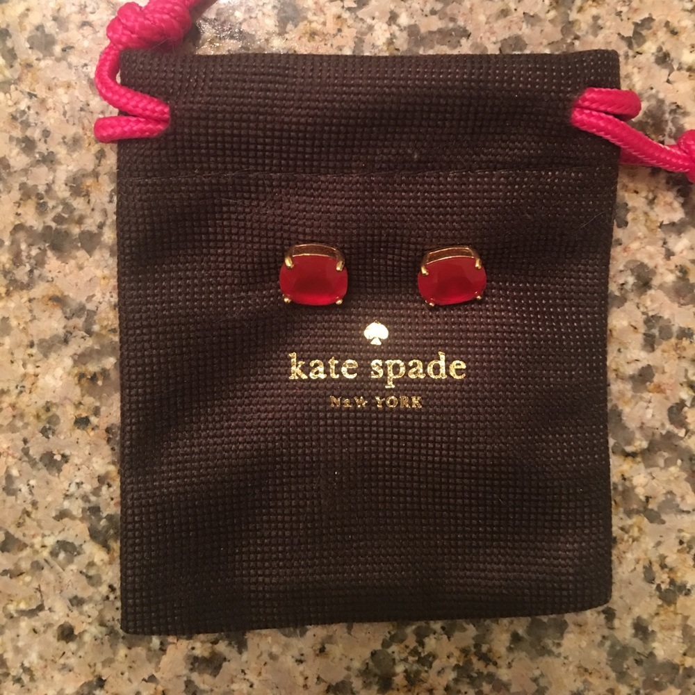 Ruby red KATE SPADE studs