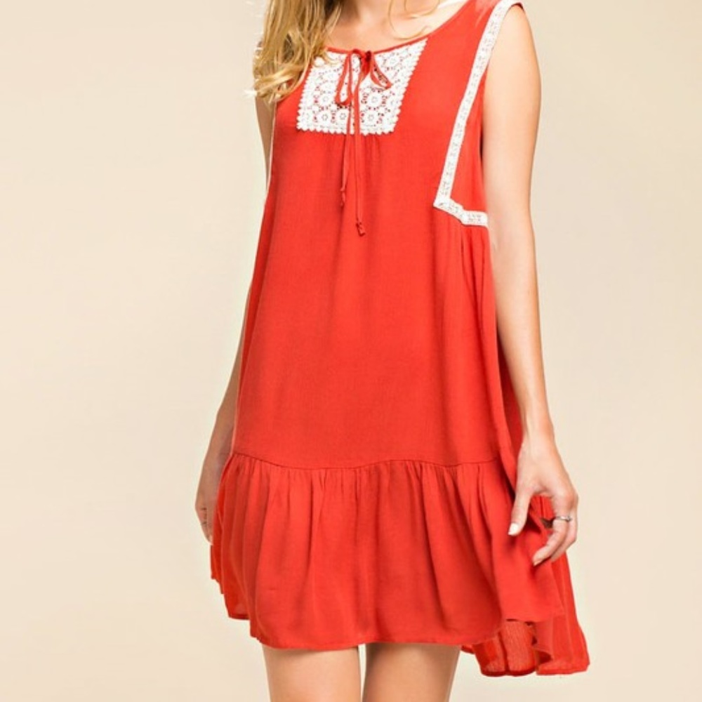 Sun Dress with Tie Front