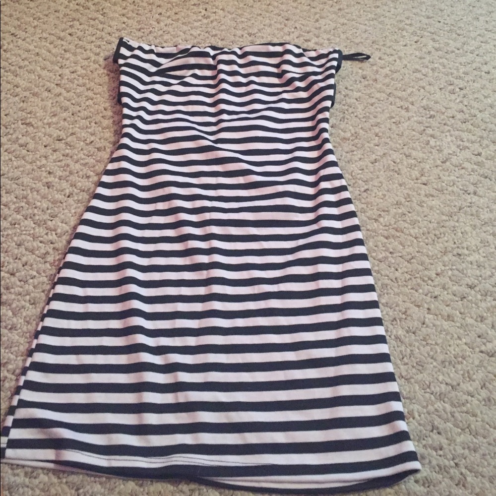 Black and white mini dress