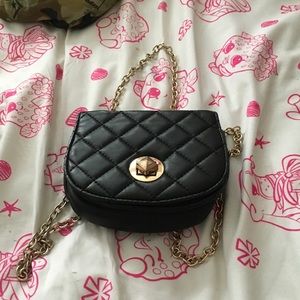 Black and gold purse