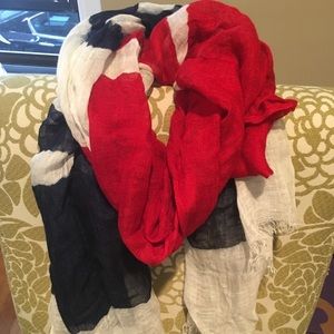 Vivante by VSA Red White and Blue Summer Scarf