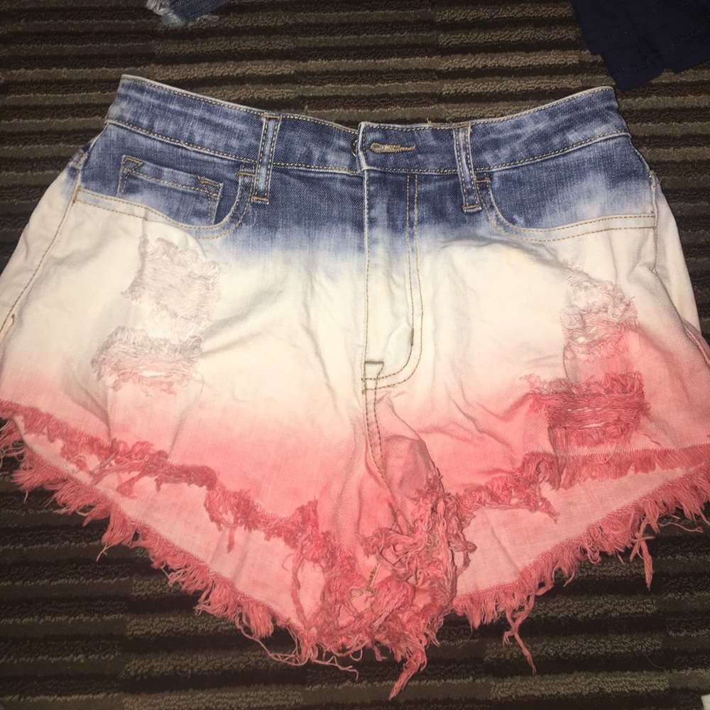 Klique B Red, White & Blue Jean Shorts