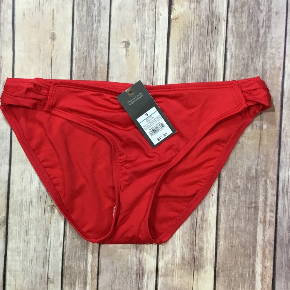 Red bikini bottom