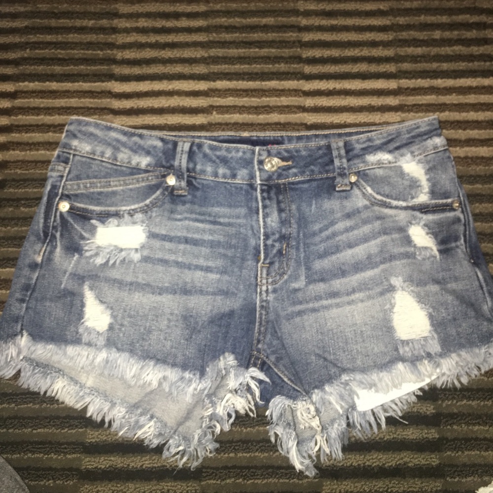 Just USA Distressed Jean Shorts, size M