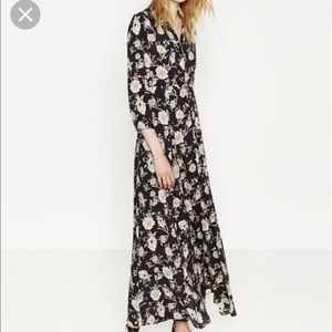 Zara gray floral Dress