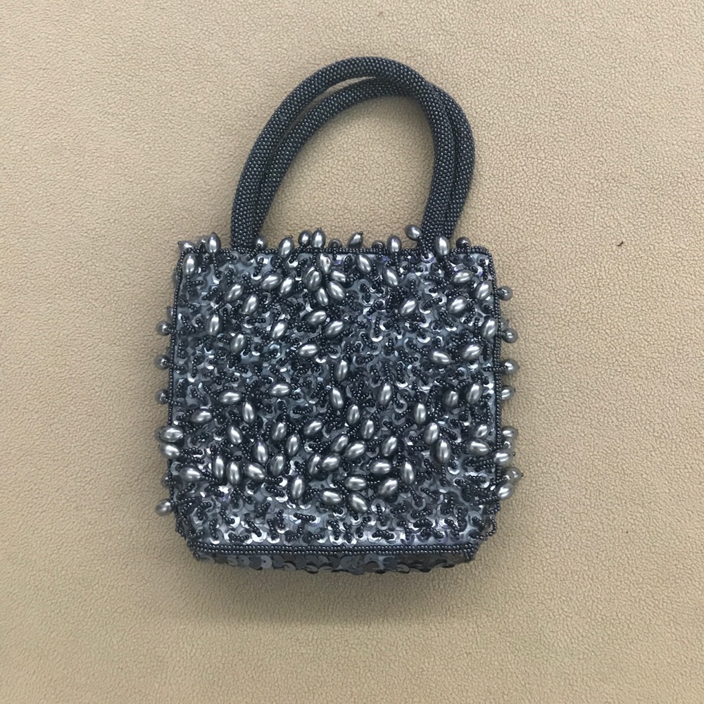 Blue gray purse