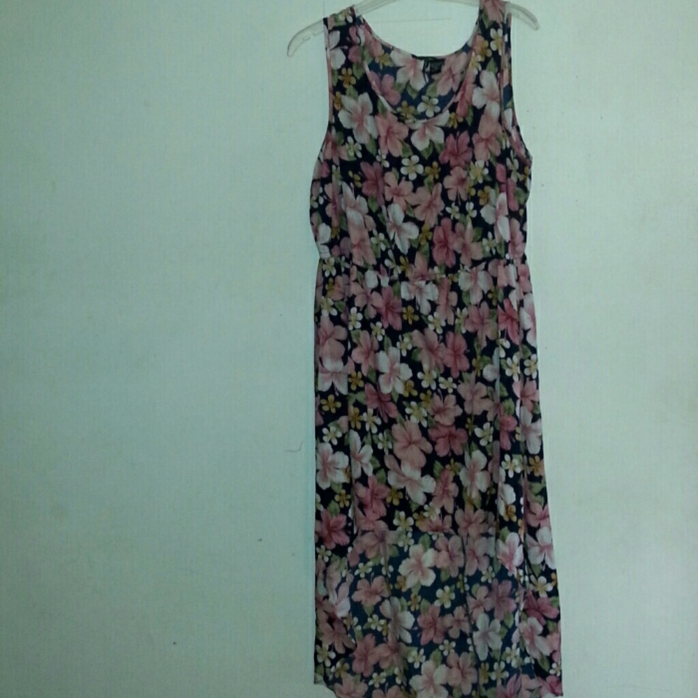Plus Size 3x Multicolored Foral hi lo Maxi Dress