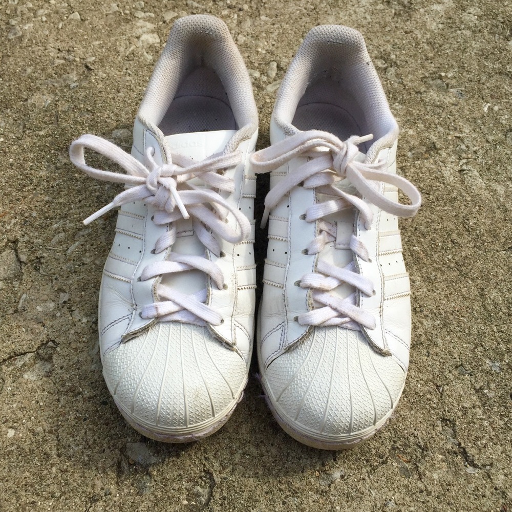 Adidas Superstar Sneakers, white, size 8