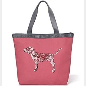 Pink Victoria Secret Dog bling tote bag