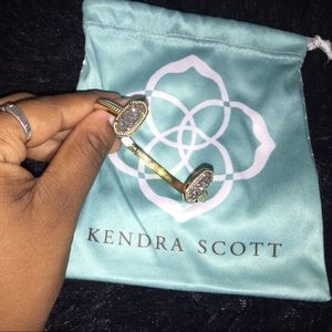 Kendra Scott Elton Gold bracelet in Platinum Drusy