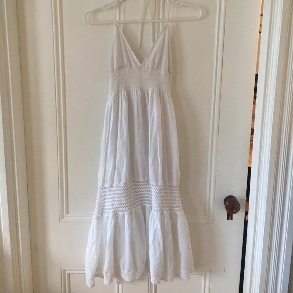 White halter top dress size small