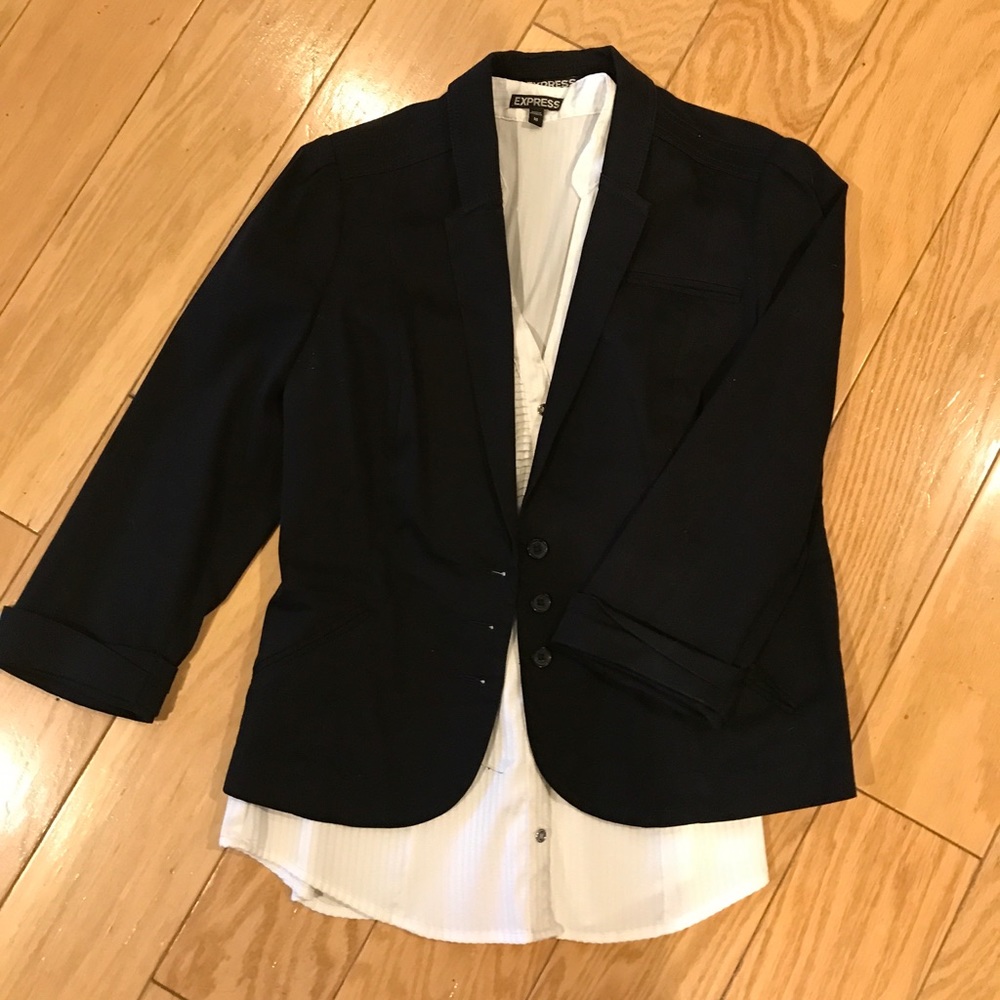 Black cotton Express Blazer