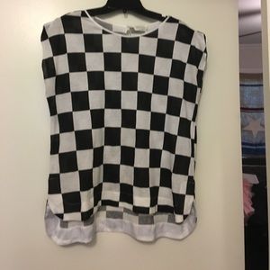 Black and White Checkered Shirt