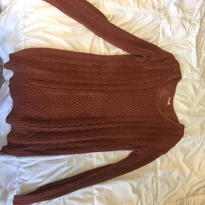long knit sweater