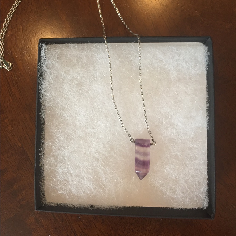 Amethyst Pendant Sterling Silver Necklace