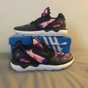 Womens Adidas Pink and Purple Tubular size 8.5