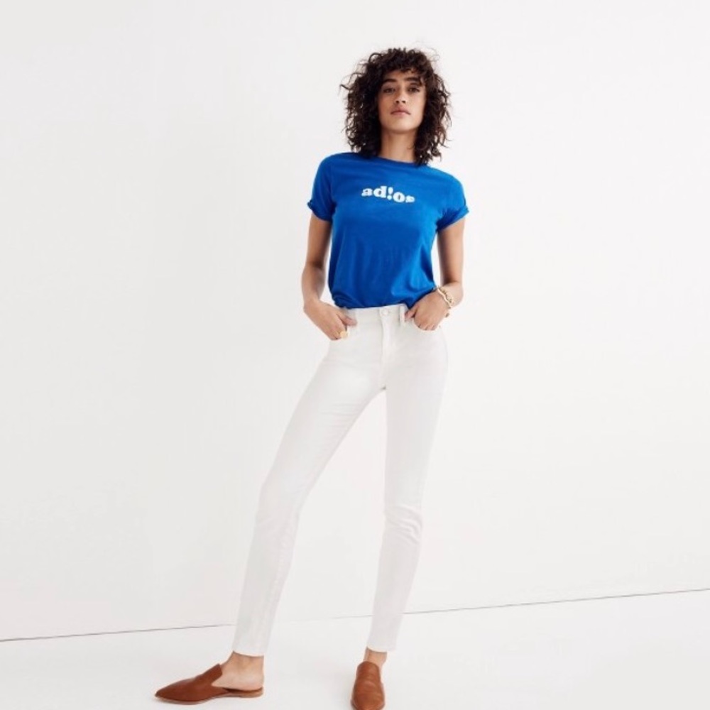 Madewell High Riser Skinny Jean in Pure White