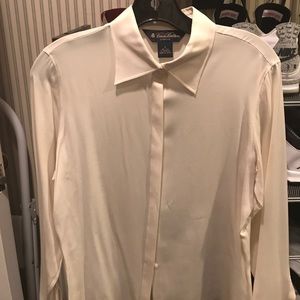 Brook brothers off white womans blouse