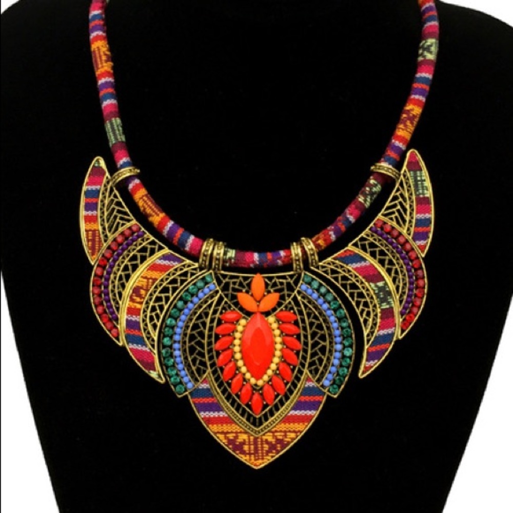 1 day sale Boho vintage chocker statement necklace