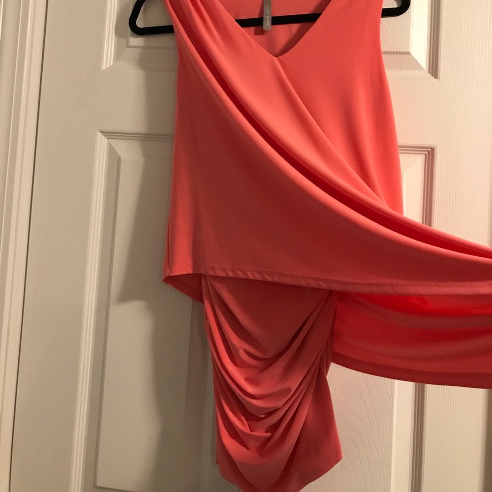 Coral asymmetrical dress