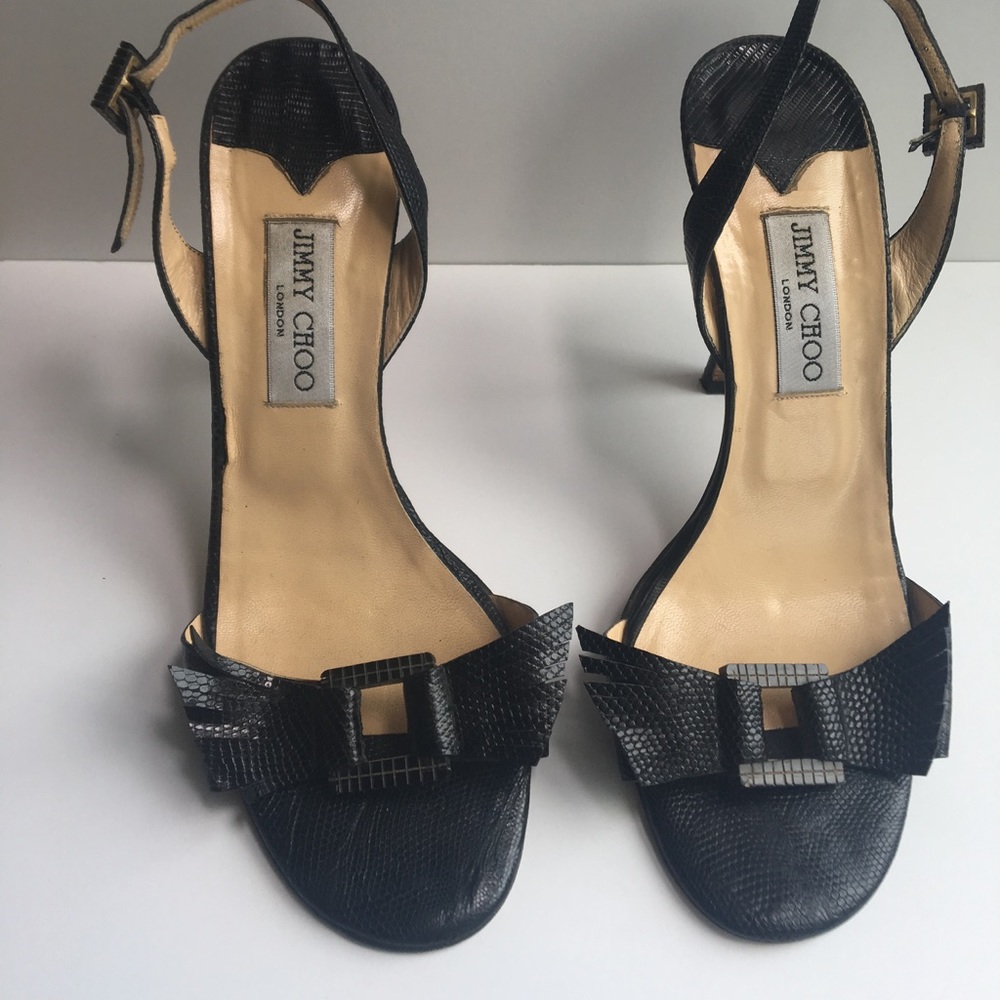 Jimmy Choo black leather sandal