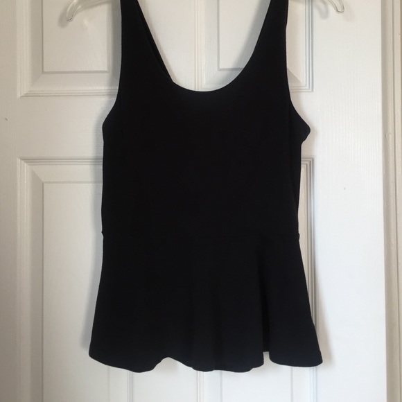 Express Tops - Black peplum express top