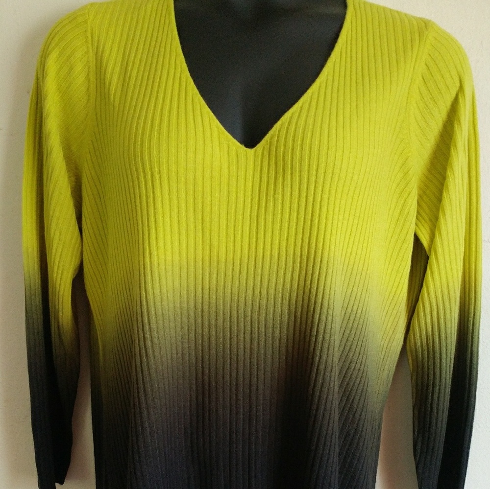 Ombre V neck sweater