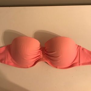 Pink, strapless Victoria's Secret bathing suit