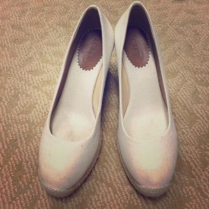 J Crew Canvas Wedges