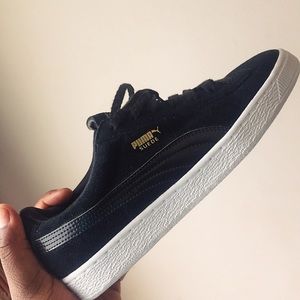 Black Puma Suedes