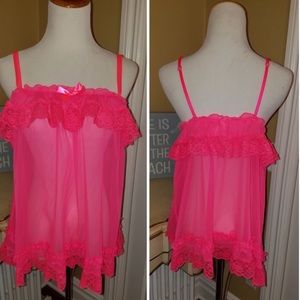Victoria's Secret Hot Pink Babydoll