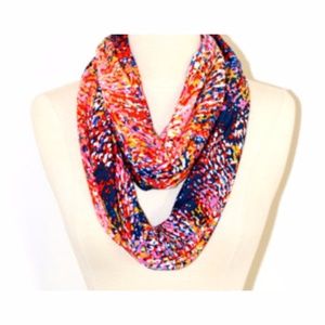Orange & Pink Floral Summer Infinity Scarf