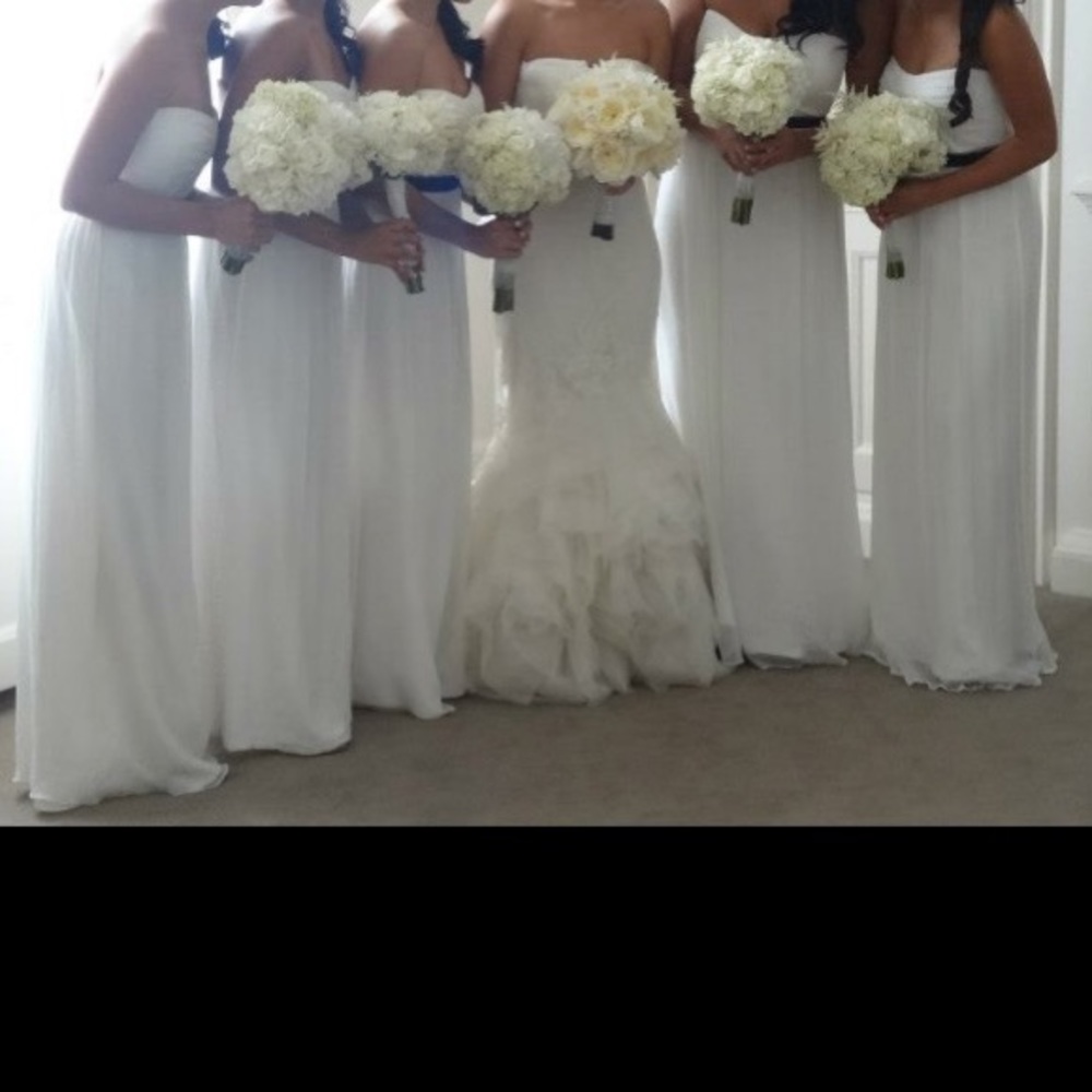 BCBG MAXAZRIA white bridesmaid dress