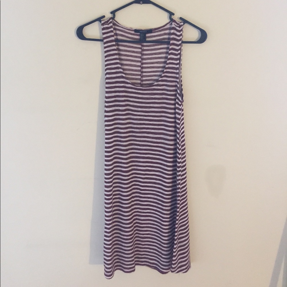 Red & white striped dress