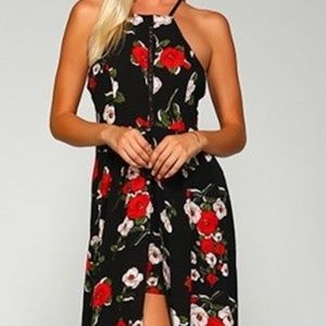 NEW Floral Skirt Romper Maxi Dress S M L XL