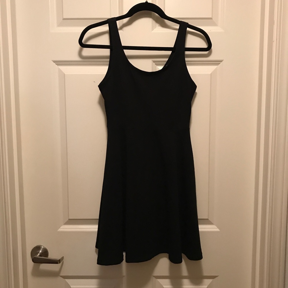 Simple black skater dress from Express