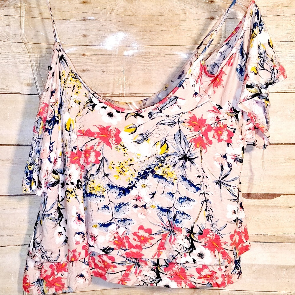 Crop Top Multi-Color Floral Off the Shoulders(184)