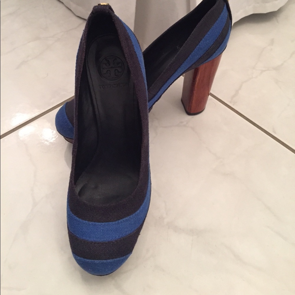 Tory Burch, Navy+Cobalt, Joelle High Heel Pump